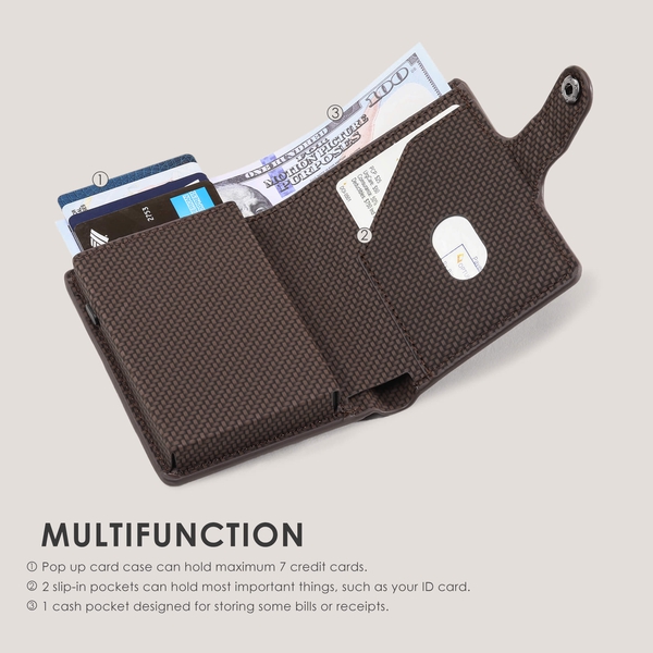 Men's Compact Pop-Up Wallet - BROWN - 2